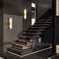 Lampes murales LED en marbre espagnol postmoderne - Design de luxe pour les chambres d'hôtel, les salons, les couloirs et les entrées |   Cuivre multicolore