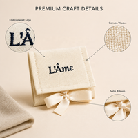 Pochette de rangement pour boucles d'oreilles et bagues en coton et lin, avec logo personnalisé imprimé, enveloppe de luxe en mousseline, sacs à bijoux