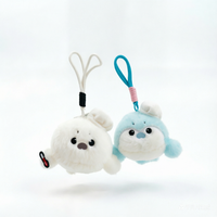 Schattig schattig chef-kok zeeotter knuffel mascotte zeeleeuw tas charme sleutelhanger gevulde pop oceaan thema verjaardag op maat gemaakt super