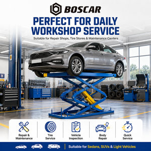 Sollevatore Auto Idraulico a Forbice a Doppio Cilindro BOSCAR TPL-3500U 3500kg/4000kg 1800mm Certificato CE/ISO per <span class=keywords><strong>Officina</strong></span> Idraulica <span class=keywords><strong>Elettrica</strong></span> - Product Image 4