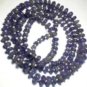 Tanzanite Rondelle Forme Polie À La Main Perles De Pierres Précieuses En Vrac Pierre Naturelle Fabrication De Bijoux En Gros Collier Prix Par Brin - Product Image 3