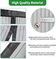 Moustiquaire magnétique en polyester pour porte moustiquaire pour animaux de compagnie en fibre de verre souple personnalisée pour hôtels Accessoire pour hôtel de qualité supérieure