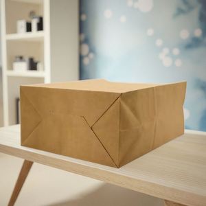 Customized Luxury Kraft Paper Bag Brown Square Bottom for Clothing and <b>Underwear</b> for Luxury Gifts and Shopping - Product Image 6