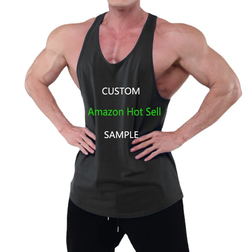 Blank Drop Armhole Plus Size Men's Tank Tops Sweat Vest Custom Cotton Tank Top Summer Clothes For Men Stringer Tank Top Men