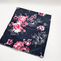 Tissu satiné imprimé 100% polyester pour vêtements féminins, matière de fabrication de sacs