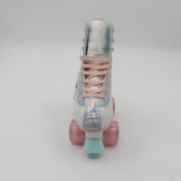 Vente en gros Nouveau modèle de patins à roulettes à talon haut avec roues blanches Chaussures de skate clignotantes pour enfants