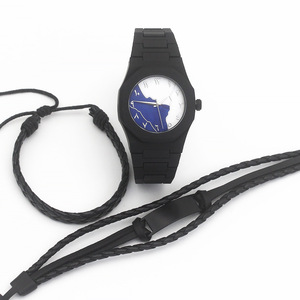 <span class=keywords><strong>Montre</strong></span> à quartz pour homme SYM-11, luxe simple, mode quotidienne, avec cadran en verre et <span class=keywords><strong>bracelet</strong></span> en <span class=keywords><strong>plastique</strong></span>. - Product Image 2