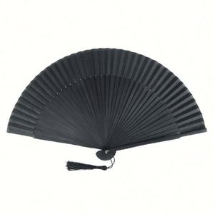 Abanicos de Bambú Portátiles Tallados a Mano con Arte Folclórico, Decoración para Promoción Musical, Recuerdos, Regalos Empresariales, Pintados a Mano - Product Image 1