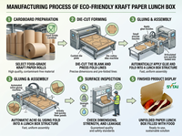 Boîte à emporter rigide de grande taille, en kraft, fabriquée sur mesure, respectueuse de l'environnement, en matériaux recyclés, de marque personnalisée, directement de l'usine, MOQ élevé