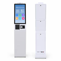 Kiosque de libre-service sur pied avec écran tactile 21,5 pouces, lecteur de carte IC et imprimante thermique pour hôpitaux et administrations