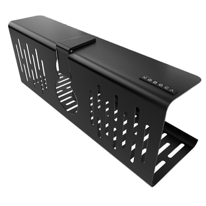 ถาดรองสายเคเบิลแบบไม่ต้องเจาะโต๊ะถาดจัดการสายไฟ14นิ้วแบบไม่ต้องเจาะถาดสายโลหะสีดำสำหรับสำนักงาน - Product Image 1