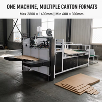 Machine à coller les boîtes en carton ondulé manuelle économique ZXJ-2800 avec système de livraison et d'empilage