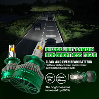 Ampoule de phare LED super lumineuse 480W 6500K H1 H4 H7 9005 9006 Canbus Trois tubes en cuivre Phare LED de voiture