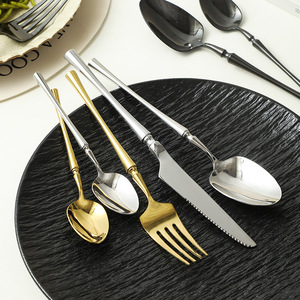 Ensemble de couverts Shinyjh Slim Waist en acier inoxydable 304, style occidental épaissi, pour hôtels et desserts - Product Image 4