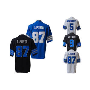 เสื้ออเมริกันฟุตบอลแบบเย็บปี 2025 <span class=keywords><strong>ราคา</strong></span><span class=keywords><strong>ถูก</strong></span> หมายเลข 16 แจเรด กอฟฟ์ หมายเลข 1 เจมสัน วิลเลียมส์ หมายเลข 14 เซนต์ บราวน์ หมายเลข 97 ฮัทชินสัน หมายเลข 0 จาห์มีร์ กิ๊บส์ - Product Image 4