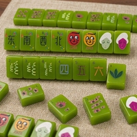 Ensemble de Mahjong américain de luxe moderne - Tuiles en acrylique épaisse de 0,5 pouce, portables pour les voyages, un cadeau idéal pour les fêtes et les rassemblements