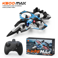 Avion télécommandé pour enfants débutants, avion de jouet LED avec fonction de vol stationnaire automatique, avion de chasse télécommandé
