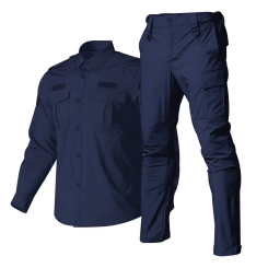 Traje <span class=keywords><strong>de</strong></span> Secado Rápido Negro/Azul <span class=keywords><strong>para</strong></span> Combate/Táctico/Batalla/Guardia <span class=keywords><strong>de</strong></span> <span class=keywords><strong>Seguridad</strong></span>/Entrenamiento, Venta al Por Mayor - Product Image 3