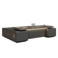 Mobilier de bureau luxueux MDF Bureau de direction Bureau de direction Mobilier de direction Bureau de direction avec bibliothèque