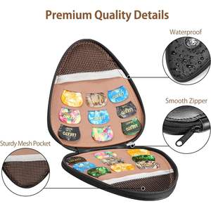 กล่องใส่ปิ๊กกีตาร์หนัง PU LEKATO 20 ชิ้น พร้อมสายคล้องคอและช่องตาข่ายสำหรับใส่ปิ๊กกีตาร์เด็ก - Product Image 4