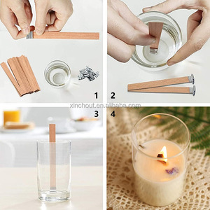 Mechas <span class=keywords><strong>de</strong></span> madera extra gruesas para hacer velas, mechas <span class=keywords><strong>de</strong></span> madera crujientes, 100 unidades, mechas <span class=keywords><strong>de</strong></span> madera natural para hacer velas anchas - Product Image 5