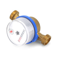 Compteur d'eau domestique en laiton à jet unique de type sec DN15 1/2 pouce, personnalisable OEM/ODM, conforme ISO 4064 Classe B