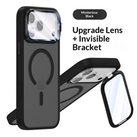 Funda Protectora para Teléfono 17 Pro Max/16 con Soporte para Lente de TPU, Protección Total, Estilo Ins, Acabado Mate, Diseño Simple, Venta al Por Mayor