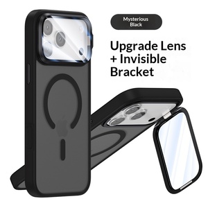 เคสโทรศัพท์แบบมีที่ยึดเลนส์ TPU สำหรับ 17 Pro Max และ 16  ป้องกันเต็มรูปแบบ ดีไซน์เรียบง่าย สไตล์ Ins ผิวด้าน ขายส่ง - Product Image 3