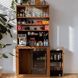 Zeyang Ledao Integrated <b>Sideboard</b> Cherry Wood Living Room Ultra Thin Narrow <b>Storage</b> Cabinet Solid Wood Wall Mounted - Product Image 2