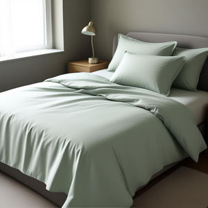 Oem microfibric סט גיליון היפואלרגני מקומט עמיד קמטים עם ציפית גיליון שטוח - Product Image 2