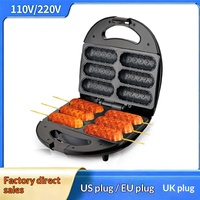 Machine à gaufres, beignets, steaks et crêpes antiadhésive en plastique, appareil de cuisson électrique domestique 850W avec tube chauffant