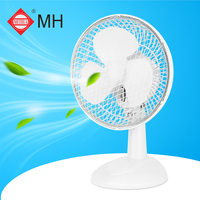 Ventilateur de table portable à 3 pales, en plastique, pour refroidissement de l'air, mécanique, à deux vitesses réglables, pour usage domestique et extérieur, fourni par l'usine