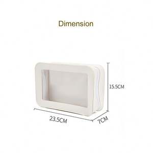 Bolsa de Cosméticos de PVC Transparente Personalizada, Bolsa de Maquillaje Impermeable de Viaje, Bolsa de Lavado Personalizada, Bolsa de Maquillaje de Cuero PU Personalizada - Product Image 3