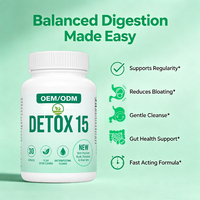 OEM Capsules Détox Intestinale 15 Jours Ingrédients Herbacés Réduction des Ballonnements & Gestion du Poids & Remodelage Corporel & Santé Digestive