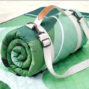 Outdoor Picnic Blanket <b>Waterproof</b> <b>Padded</b> Thick Beach Mat Foldable Portable Camping Rug Strap - Product Image 1