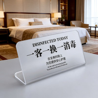 Support de Présentation de Table en Acrylique Transparent en Forme de L, Personnalisable, Moderne, Minimaliste, Double Face, Étanche/anti-poussière pour