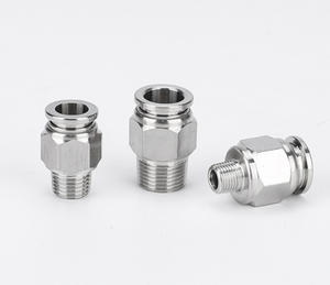 Conectores Neumáticos Originales y Nuevos de Acero Inoxidable con Conexión Rápida de un Toque, Rosca Macho, para Tubo de Aire de Calibre Mediano - Product Image 5