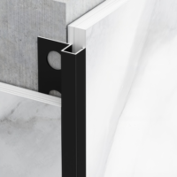 Profilé carré en aluminium anodisé or rose pour carrelage, perforé, pour décorations d'angle de mur de cuisine, durable et étanche
