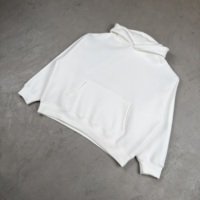 Sweat-shirt à capuche pour homme, blanc, surdimensionné, streetwear, en molleton lourd 345 g/m², confortable et chaud, impression de logo personnalisée