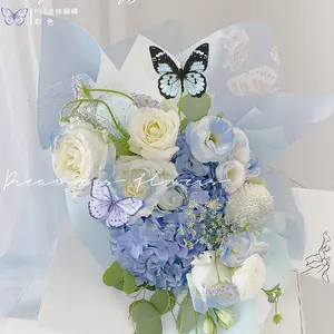 JOYWOOD PVC Colored Three-dimensional Butterfly Bouquet Decoration Packaging Accessories Embellishments Hanging Accessories