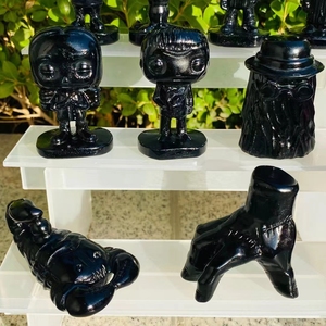 Offres Spéciales Sculpté À La <span class=keywords><strong>Main</strong></span> Obsidienne Mercredi Fille Sculpture <span class=keywords><strong>Addams</strong></span> <span class=keywords><strong>Famille</strong></span> Cristal Artisanat par Obsidienne Unique et Élégant - Product Image 4