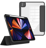 Étui de tablette en cuir avec clavier magnétique résistant aux chocs, fonction veille/réveil pour iPad Pro/Air 11/13 10e/11e génération