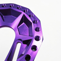 High-Precision Cnc Machining purple Anodized Aluminum Heat Sink Strict Screw Tolerance Cnc Machining Metal Parts