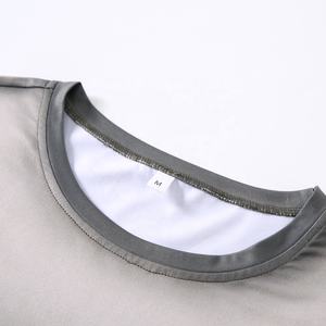 Camiseta de punto con cuello redondo de poliéster 100% para hombre, estampado teñido, suelta, corta de alta calidad - Product Image 3