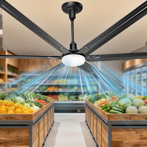 Ventilateur de plafond LED industriel de grande taille certifié CE, 4,5 m (15 pi), avec télécommande, vent puissant, <span class=keywords><strong>fonctionnement</strong></span> silencieux, utilisation en extérieur - Product Image 2