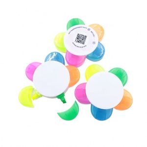 Promotion Stationery Gift Custom Logo Printed School Circle Round Highlighter <b>Crayons</b> - Product Image 1