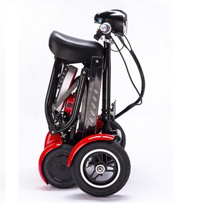 Venta Directa de Fábrica, Scooter Plegable de Cuatro Ruedas con Batería de Litio Roja de 500W, Alcance de 60 km, Resistente al Agua, para Personas Mayores - Product Image 5