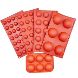 Molde de Silicona 3D Semiesférico para Chocolate, Grado Alimenticio, Antiadherente, para Hornear Pasteles, en Oferta - Product Image 1
