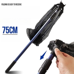 Prix d'usine, épuisette de pêche à la mouche pliable de 160 cm, 368 g, en alliage d'aluminium, pour carpe, <span class=keywords><strong>truite</strong></span>, manche long, épuisette en caoutchouc - Product Image 3