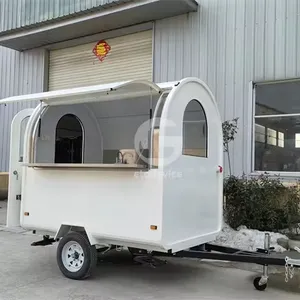 Outdoor Hot Dog Cart European Standard Snack Food Selling Mobile Food Trailer